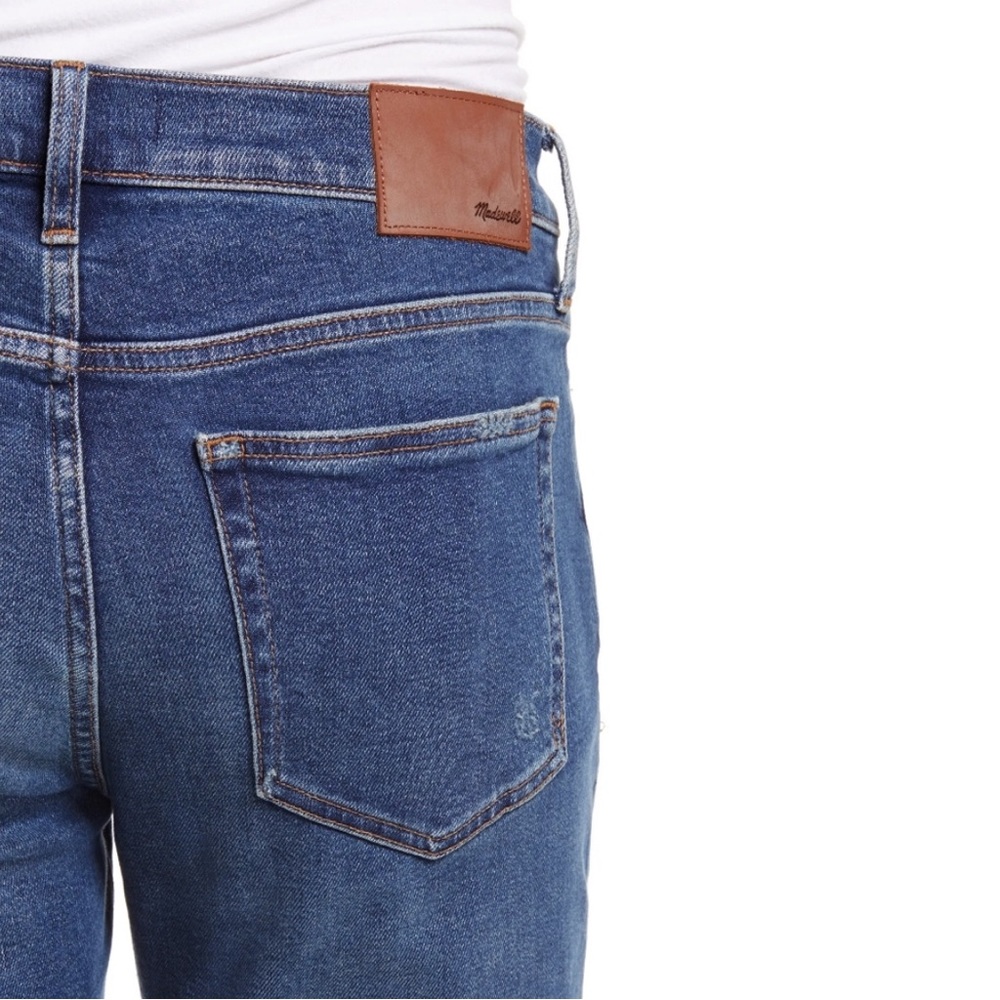 Madewell Athletic Enid Blue Wash Men's Slim Jeans - Picture 8 of 15
